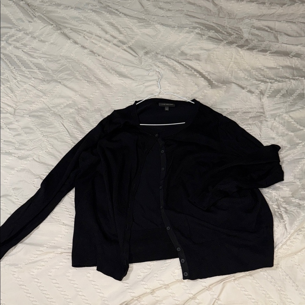 Lane Bryant Black Knit Cardigan
